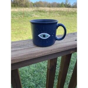 NEW Evil Eye Blue Coffee Tea Mug 16 oz- Hand Painted Stay Wild Moon Child